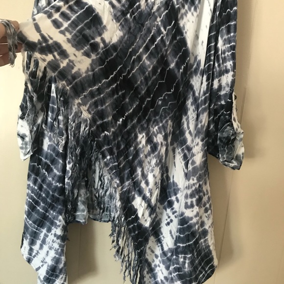 Love, Fire | Tye dye fringe kimono cardigan - Picture 6 of 6